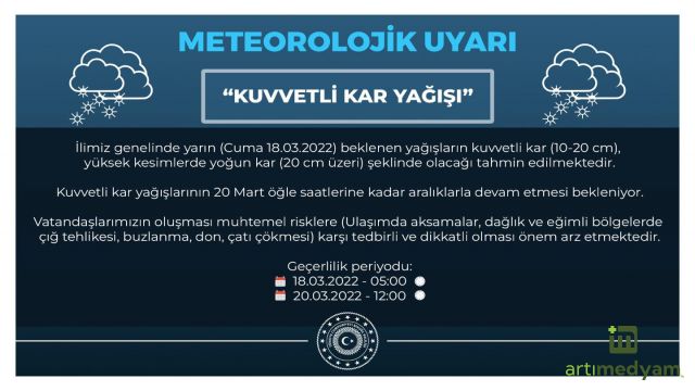 Yoğun Kar Geliyor!