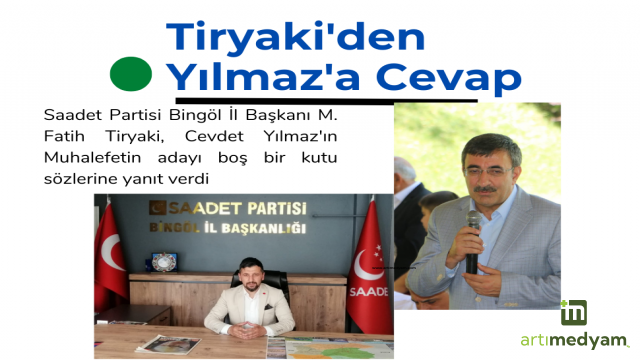 Tiryaki'den Yılmaz'a Cevap Gecikmedi: "Yapmadıklarınızın Hesabını Verin"