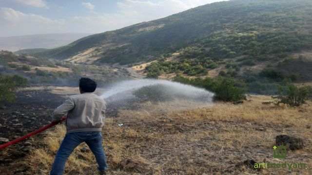 Örtü yangını söndürüldü