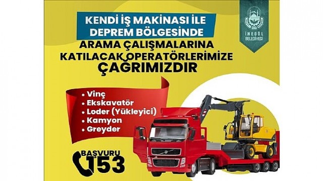 Operatör Ve İş Makinası Sahiplerine Yardım Çağrısı